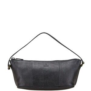 Gucci Accessory Pouch Black Lizard Leather